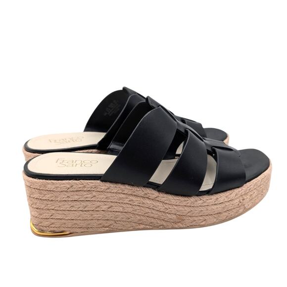 Franco Sarto Tevin Espadrille Platform Sandals Women's Black Size US8M EU38.5 - Picture 3 of 10